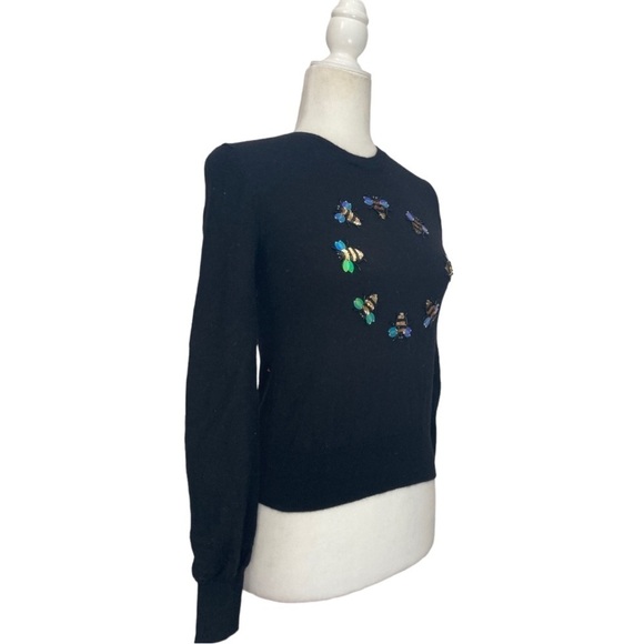 Markus Lupfer Bee Ring Embellished Wool Sweater Wool black Size XS-S - Picture 5 of 8